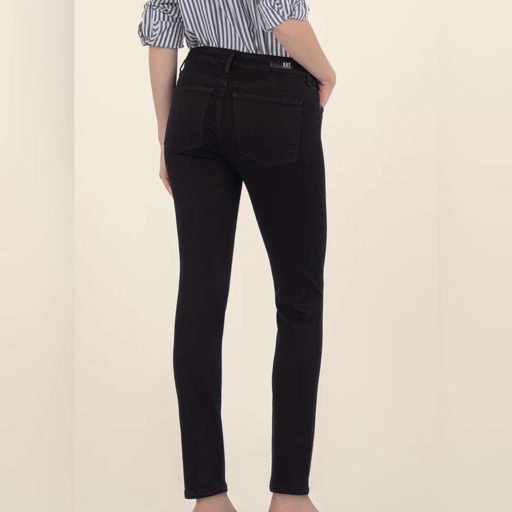 Kut from the Kloth | Stevie Mid Rise Straight Leg Jeans | Black Jeans | NWT - Picture 2 of 14